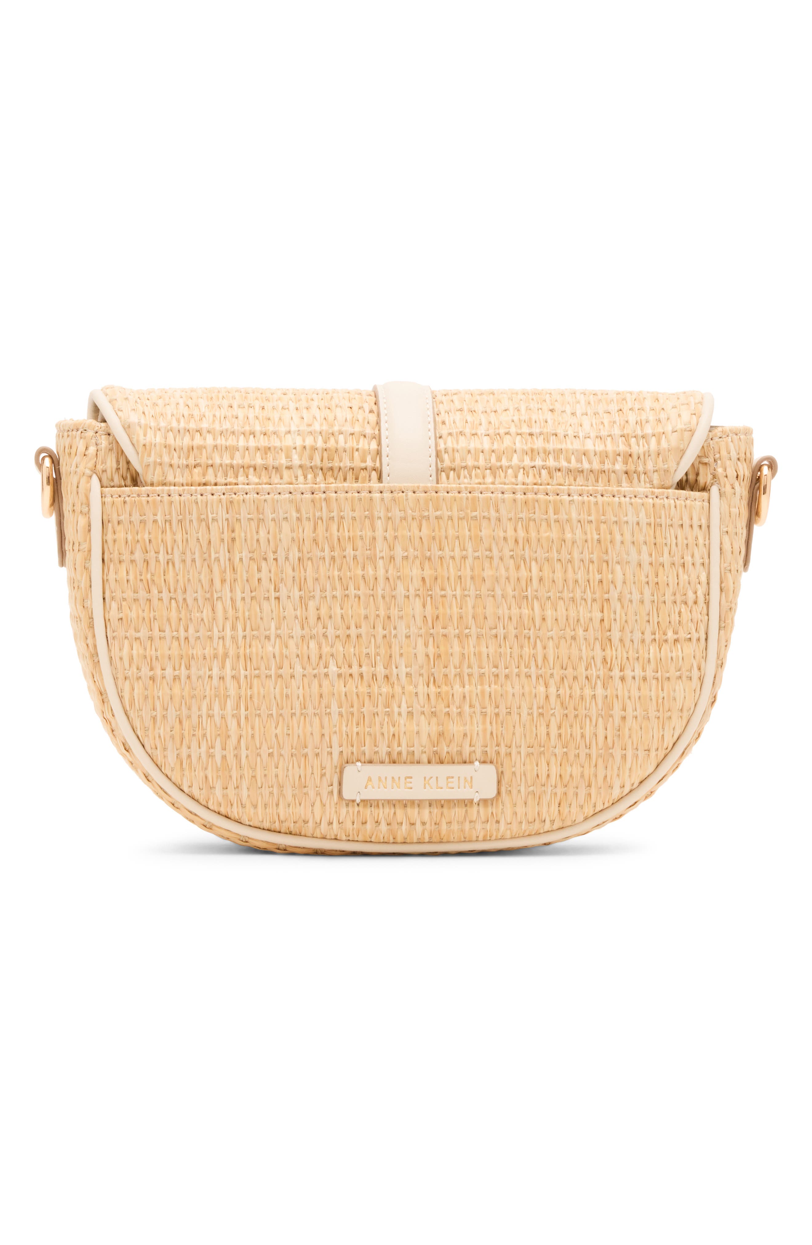 Anne Klein Woven Saddle Crossbody Bag, Alternate, color, 
