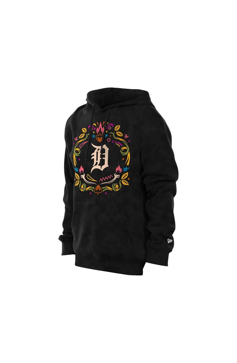 New Era Men's New Era Black Detroit Tigers Día de los Muertos Brushed Fleece Hoodie, Alternate, color, Black