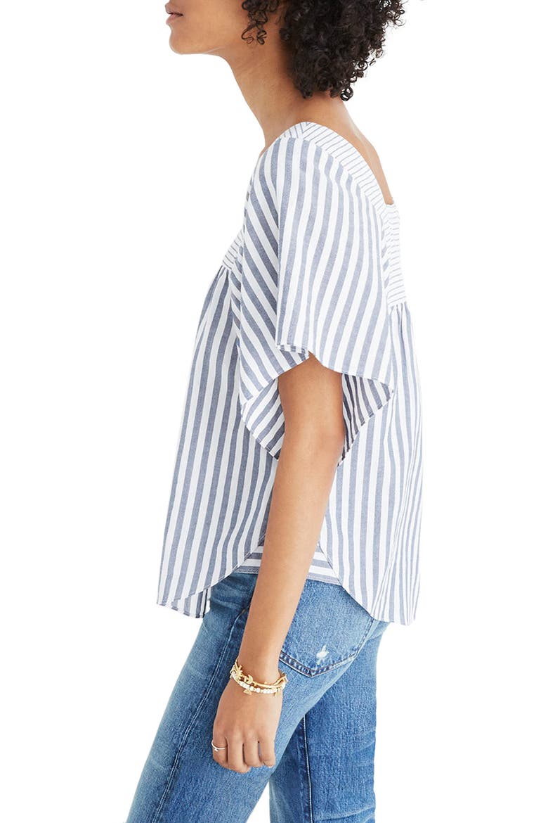 Stripe Butterfly Top, Alternate, color, RETRO INDIGO