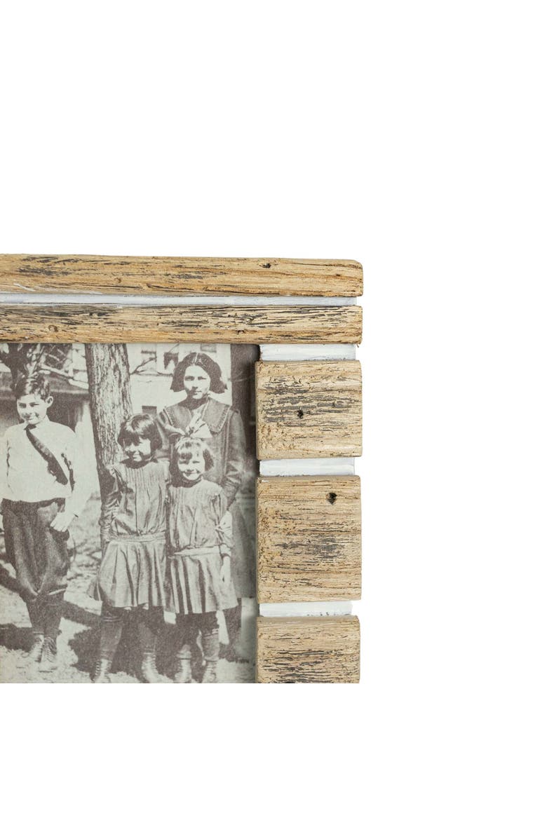 4x6 Inch Striped Driftwood Picture Frame, Alternate, color, Brown