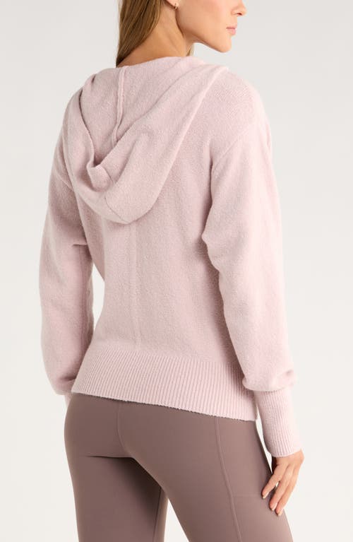 Zella Surplice Hoodie Sweater In Pink