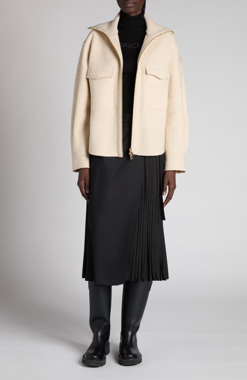 Moncler Jacke Aus Einem Wollgemisch In Neutral