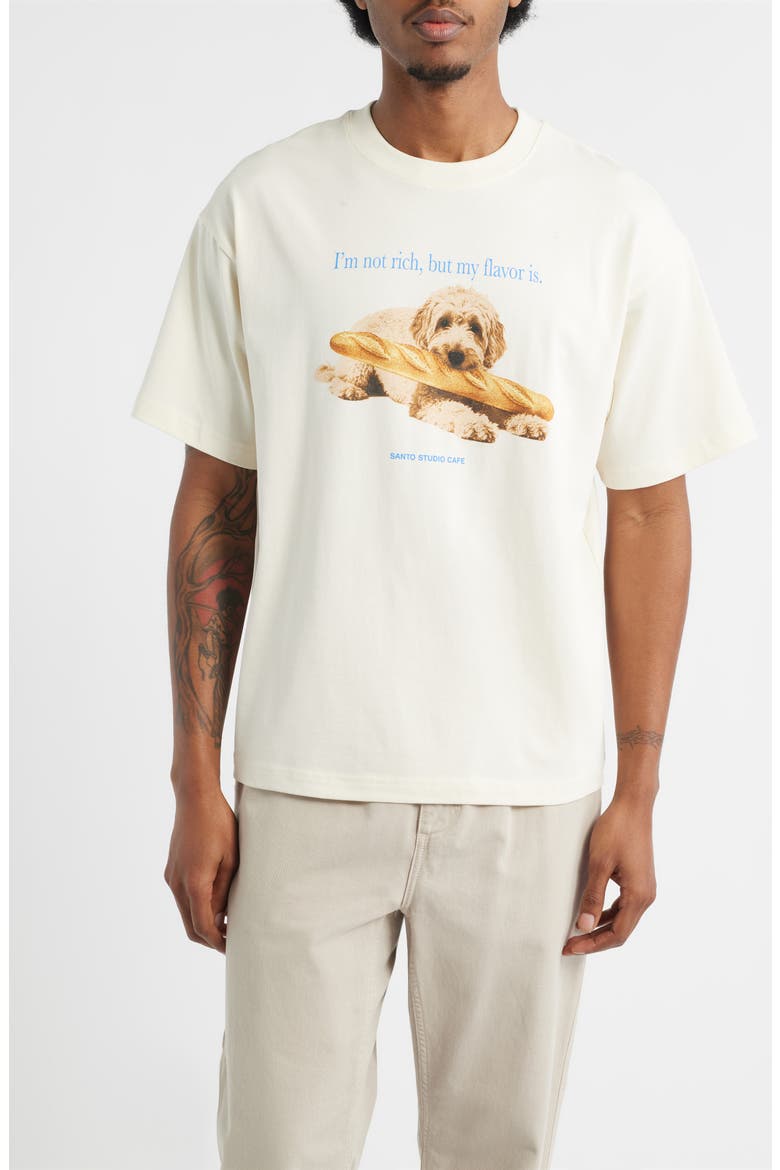 Not Rich Dog Drappo Graphic T-Shirt, Main, color, CREAM