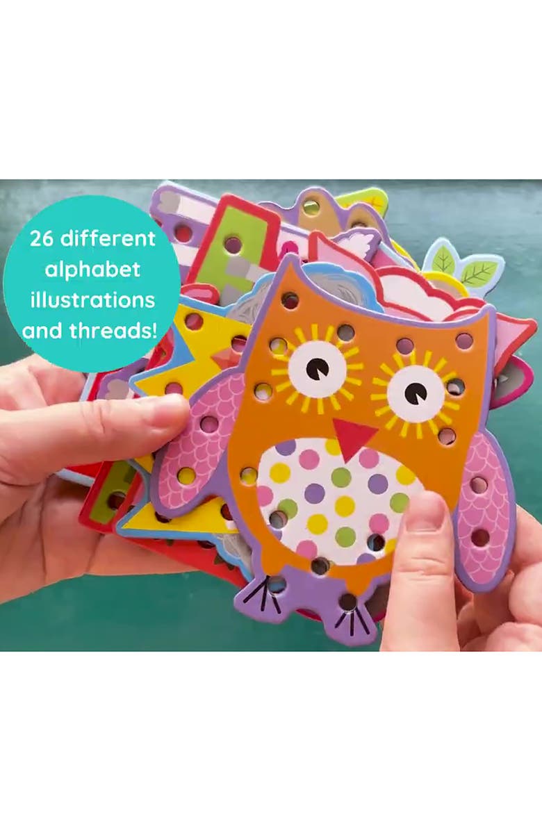 Buddy & Barney Alphabet Lacing Cards 52Pc Ages 3+, Alternate, color, Multicolored