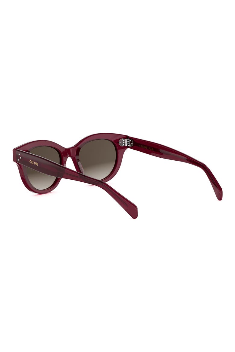 3 Dots 51mm Round Sunglasses, Alternate, color, SHINY BORDEAUX / BROWN