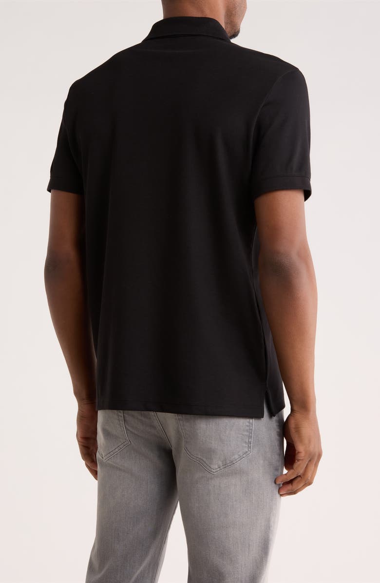 Calvin Klein Classic Fit Embroidered Polo, Alternate, color, Black
