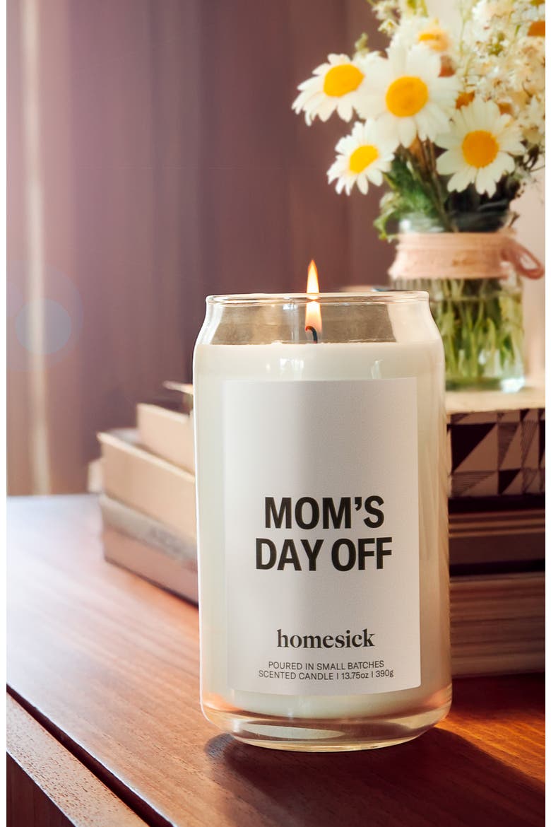 Mom's Day Off Scented Candle, Alternate, color, WHITE