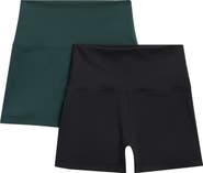 YOGALICIOUS 2-Pack Lux Everyday Elastic-Free High Waist Bike Shorts