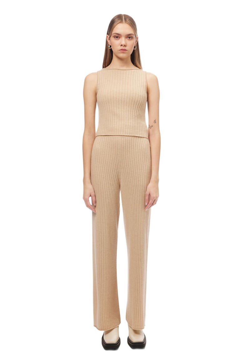 Cashmere Crop Top, Main, color, beige