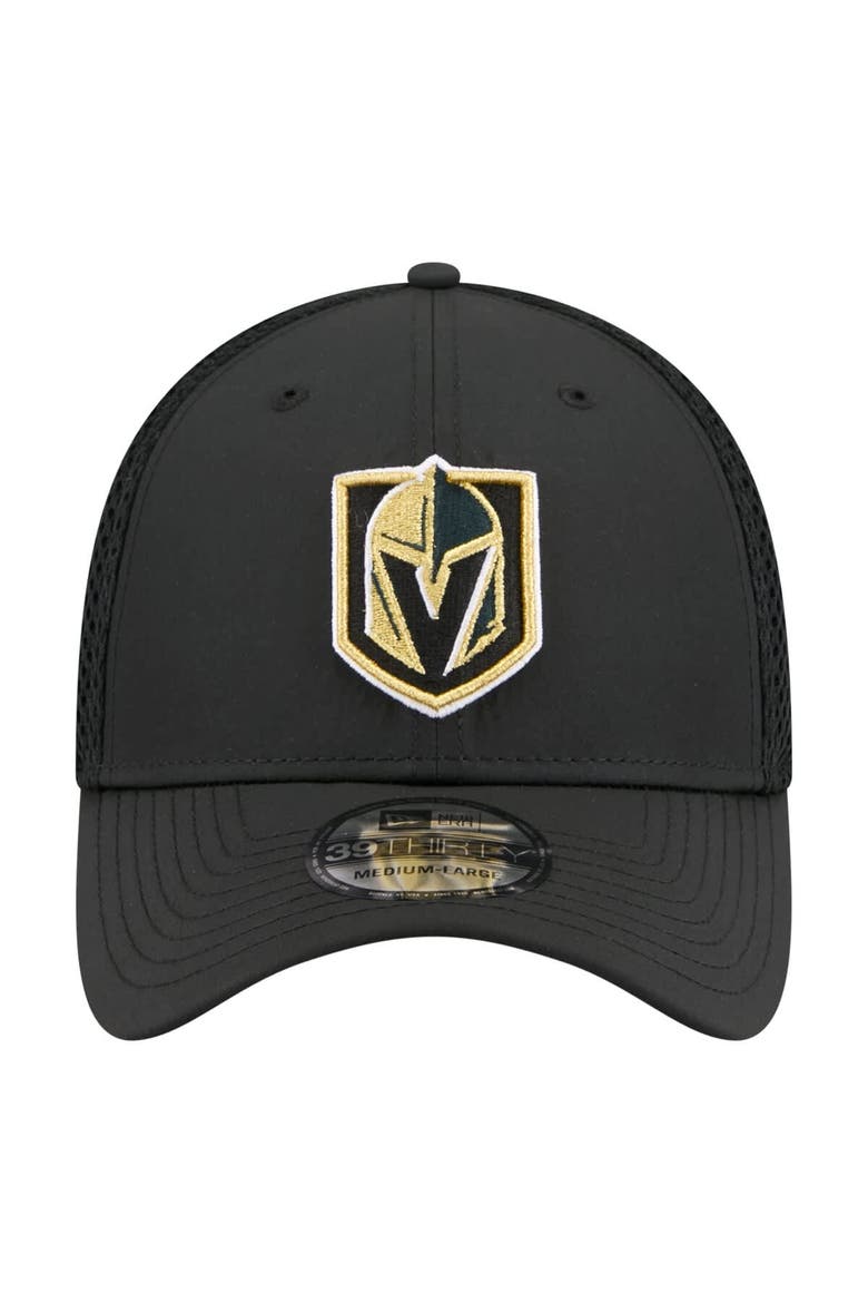 Men's New Era  Black Vegas Golden Knights Logo 39THIRTY Flex Hat, Alternate, color, Black