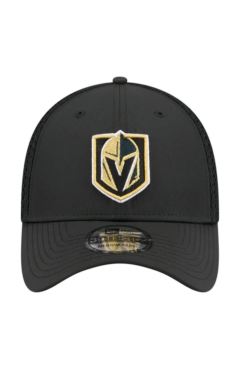 New Era Men's New Era Black Vegas Golden Knights Logo 39THIRTY Flex Hat, Alternate, color, Black
