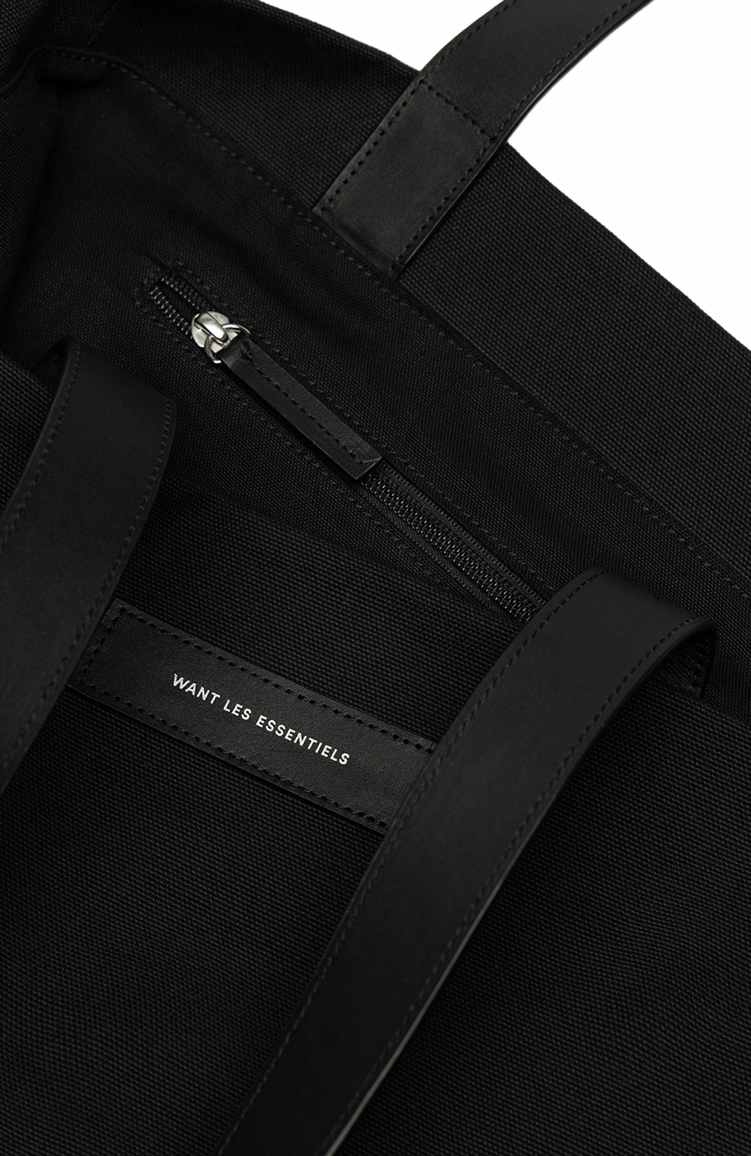 Want Les Essentiels Kenora Organic Cotton Canvas Tote, Alternate, color, Black