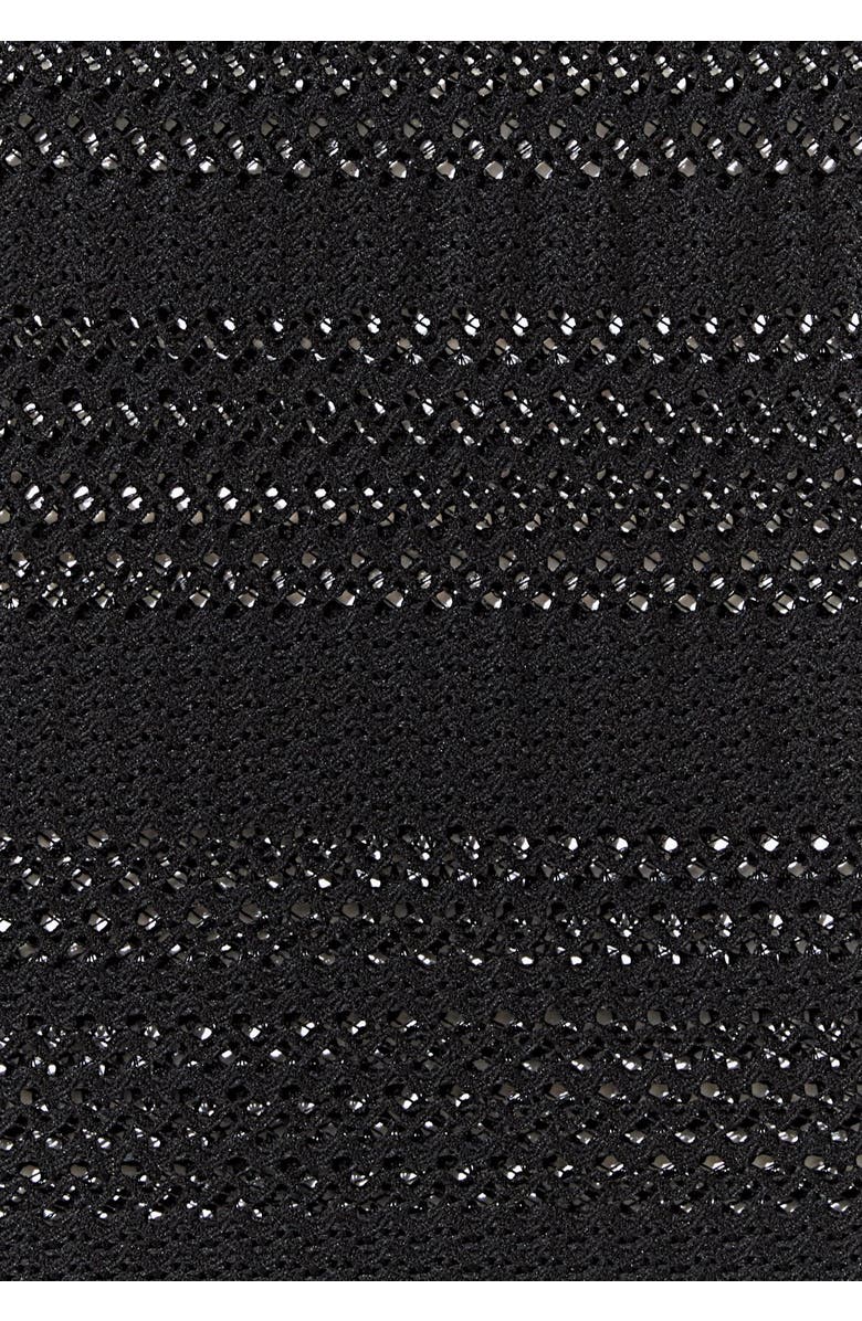 Swimsuits for All Scallop Crochet Cover Up Dress, Alternate, color, Black