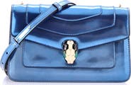 Pre-Owned Bvlgari Serpenti Forever Shoulder Bag Metallic Leather Small
