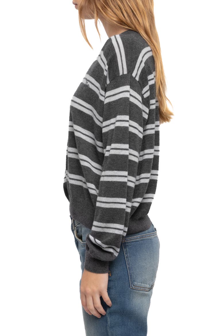 Swapy Stripe Cashmere Sweater, Alternate, color, ANTHRACITE