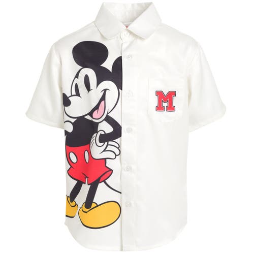 Disney Short Sleeve Button Down Shirt In Multi