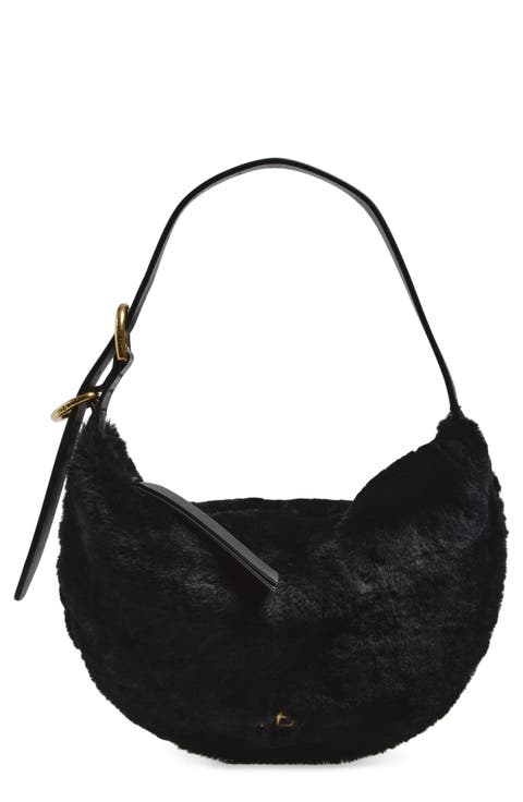Mercer Small Genuine Shearling Hobo