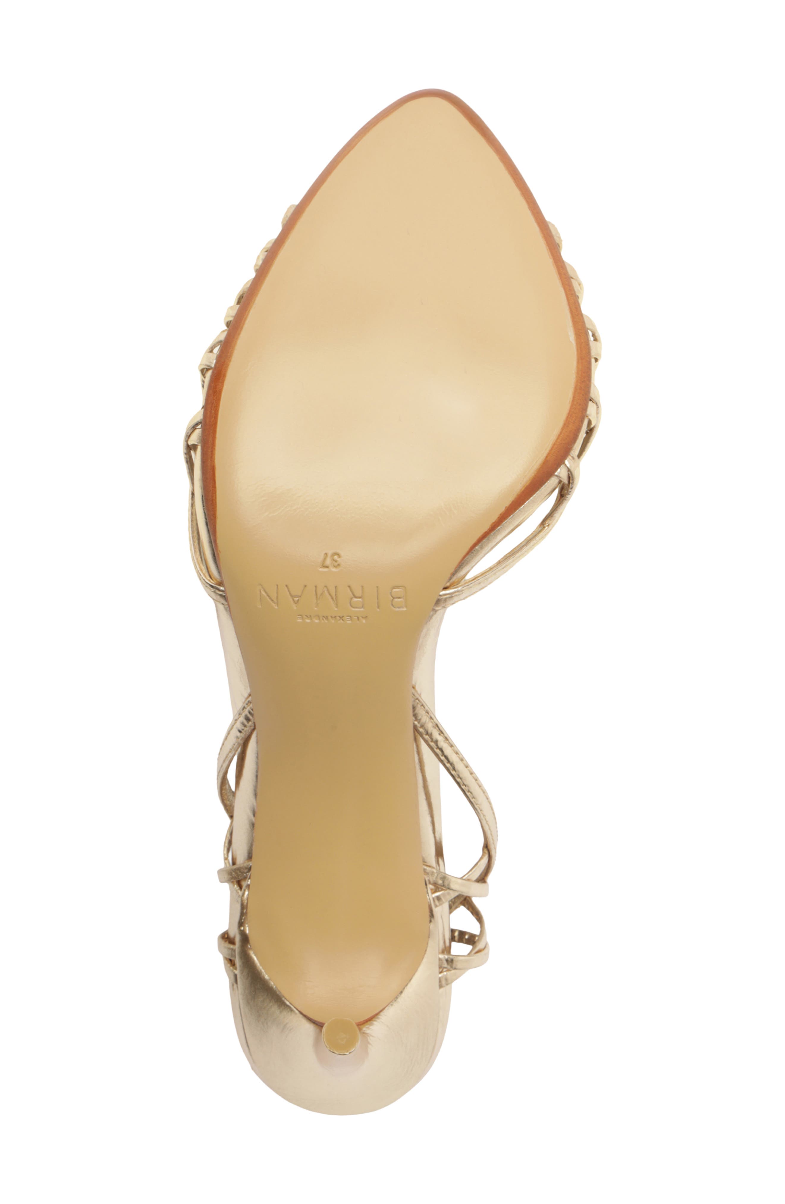 Alexandre Birman Solene Cage Sandal, Alternate, color, Golden