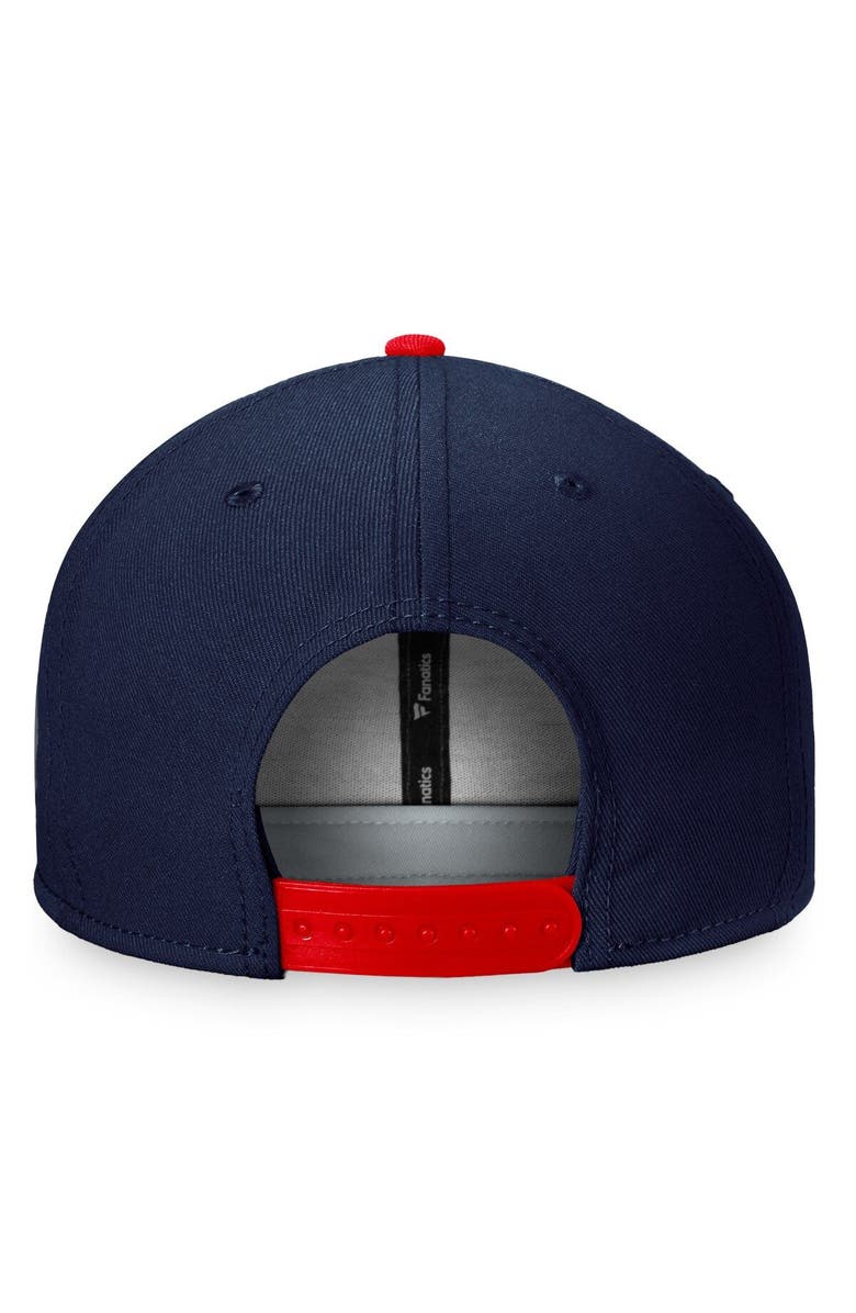 FANATICS Men's Fanatics Branded Navy/Red Columbus Blue Jackets Iconic Color Blocked Snapback Hat, Alternate, color, Navy