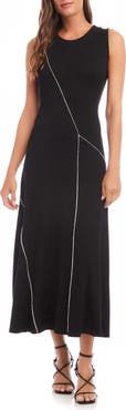Karen Kane Reverse Seam Sleeveless Midi Dress