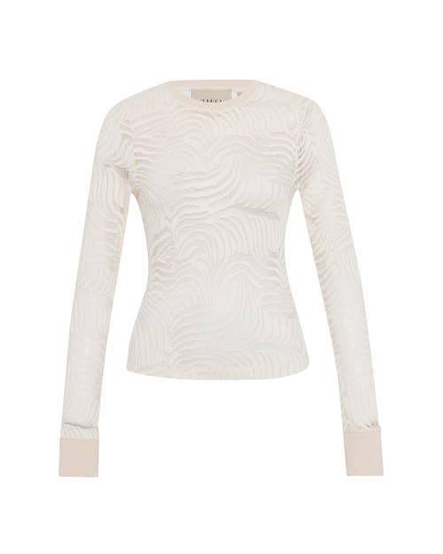 Theo The Label Women's White Artemis Fern Lace Long-sleeve Top - Ivory In Ivory
