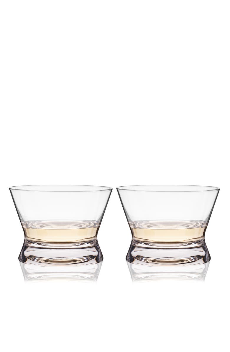 Viski Raye Crystal Tequila Tasting Glasses Set of 2, Alternate, color, Clear