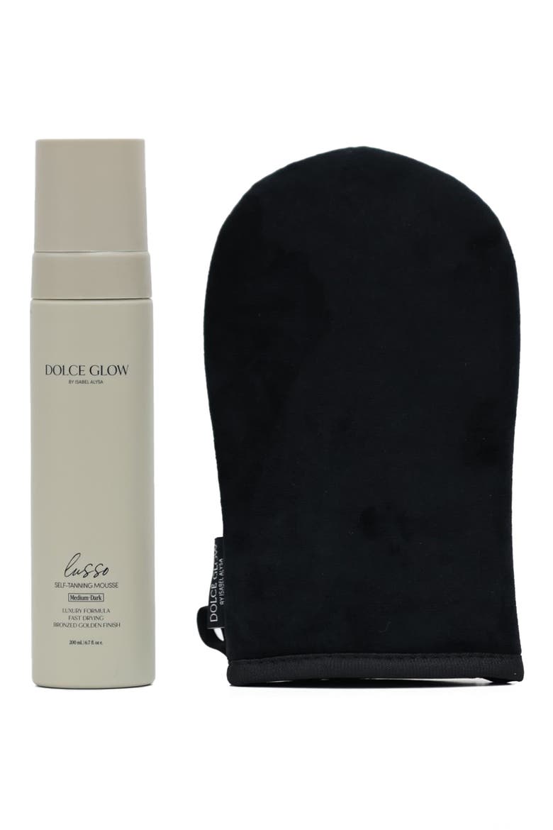 Dolce Glow Lusso Self-Tanning Mousse + Application Mitt Set $60 Value, Alternate, color, NO COLOR