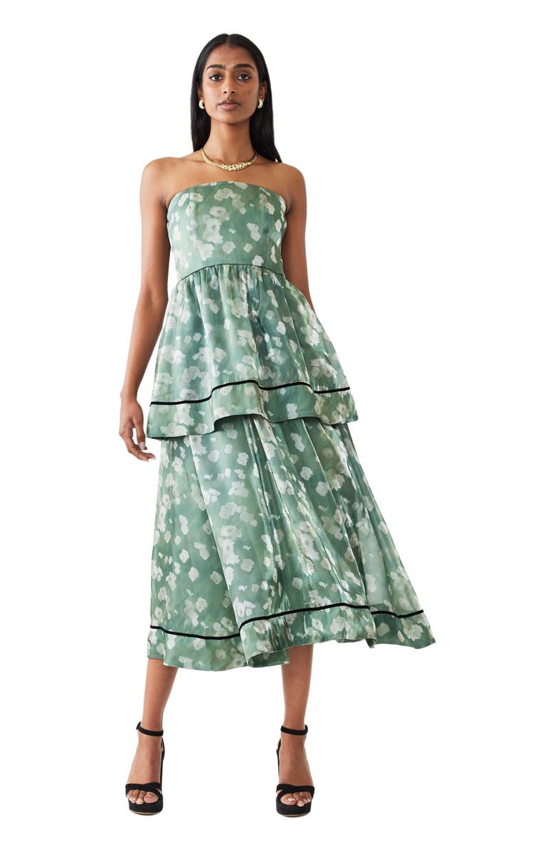 Eddy Daisy Dress, Main, color, Green Blurry Magnolia