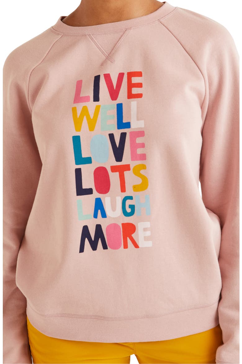 Live Well Graphic Sweatshirt, Alternate, color, MILKSHAKE/ LIVE WELL