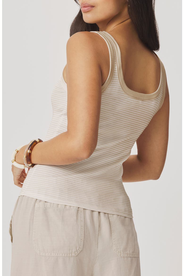 Josie Stripe Tank, Alternate, color, FAWN BEIGE/ WHITE