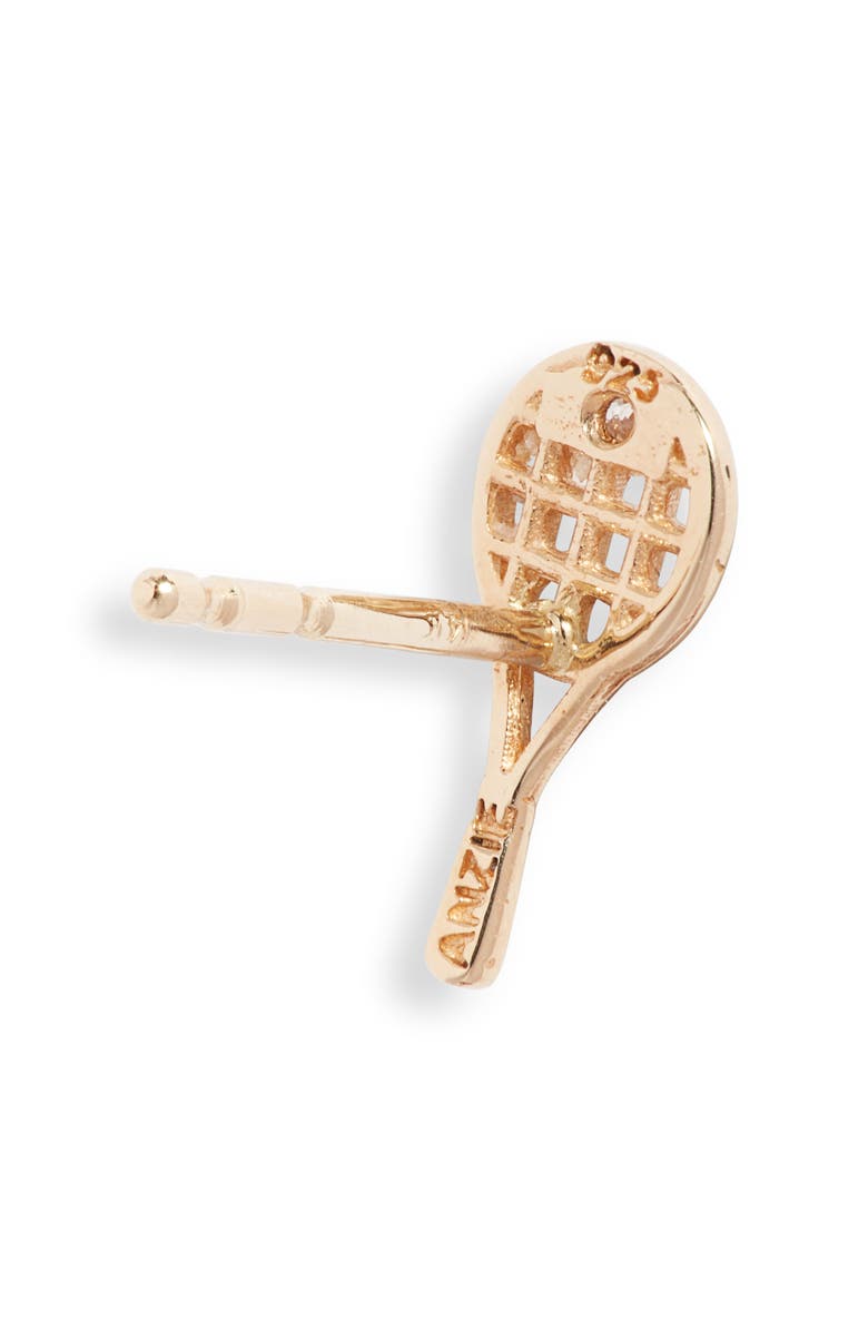 Anzie Love Letter Tennis Diamond Stud Earrings, Alternate, color, Gold