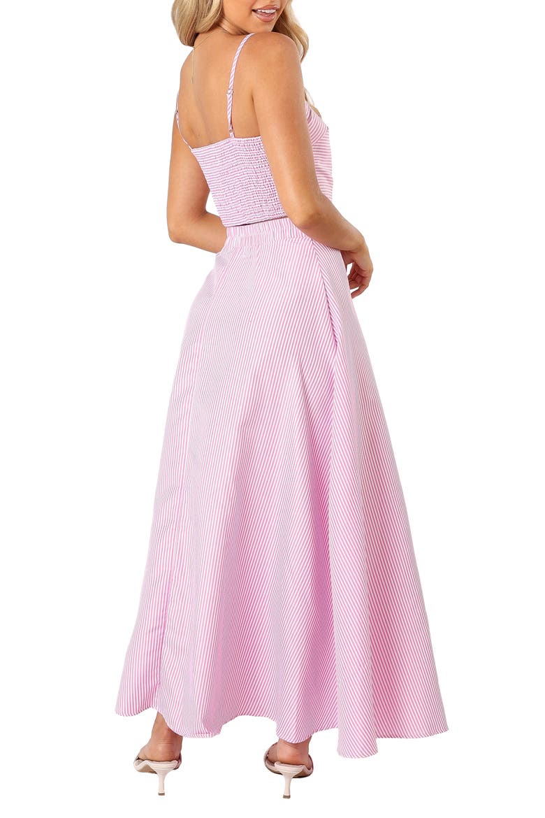 Lala Stripe Crop Camisole & Maxi Skirt Set, Alternate, color, PINK STRIPE