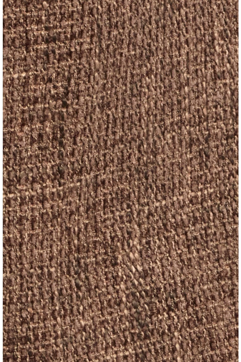 Tweed Button Detail Minidress, Alternate, color, DARK BROWN