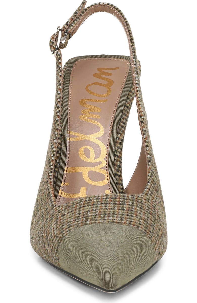 Sam Edelman Odette Slingback Pointed Toe Pump, Alternate, color, Olive Branch Multi