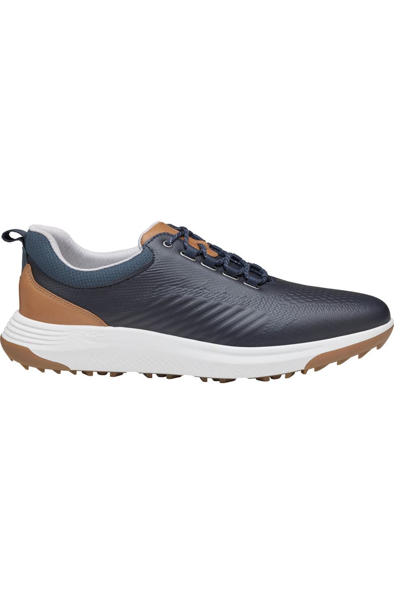 Johnston & Murphy Amherst GL1 Sport Hybrid Waterproof Golf Sneaker, Alternate, color, Navy Coated Knit