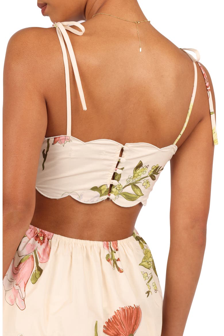 Adelaide Scallop Cutout Tie Strap Maxi Dress, Alternate, color, NATIVE FLORA
