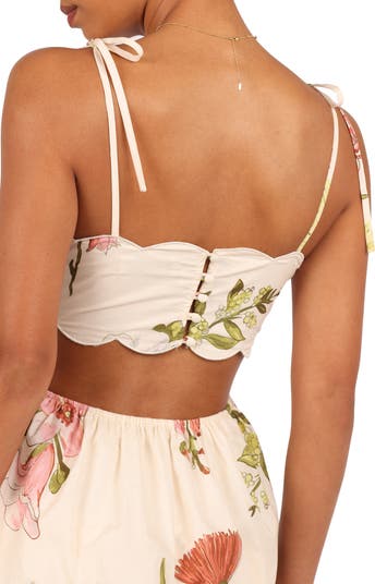 Petal & Pup Adelaide Scallop Cutout Tie Strap Maxi Dress Petal & Pup Adelaide Scallop Cutout Tie Strap Maxi Dress