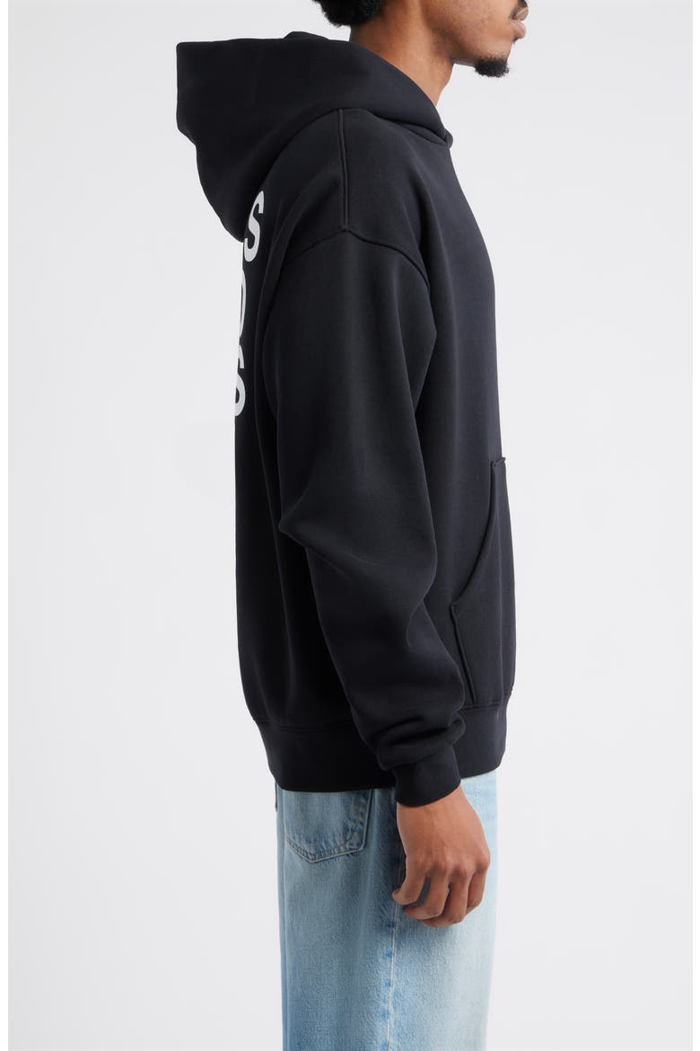 Bulldog Hug Graphic Hoodie, Alternate, color, BLACK