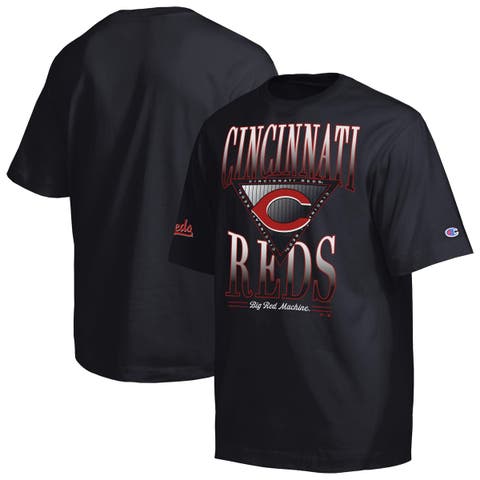 Men's Champion Black Cincinnati Reds Traditions Two Locations T-Shirt