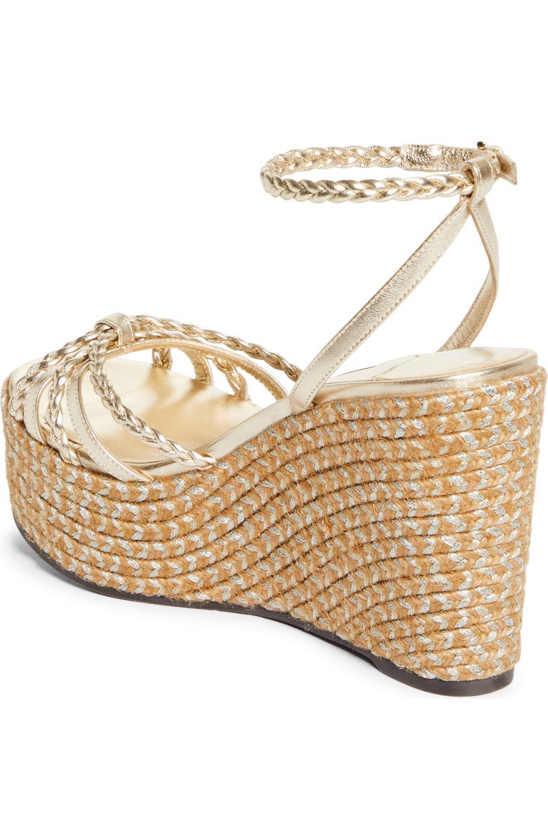 Jimmy Choo Dree Platform Espadrille Sandal, Alternate, color, Soft Gold Mix