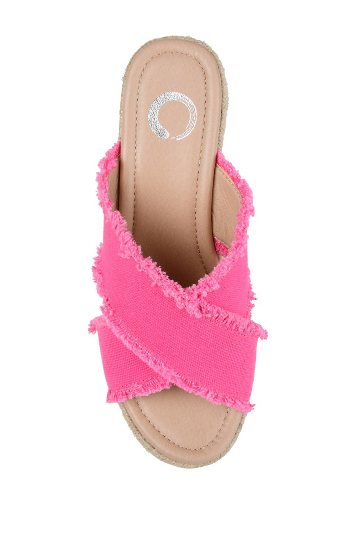 JOURNEE Shanni Slip-On Espadrille Wedge Sandal, Alternate, color, FUCHSIA