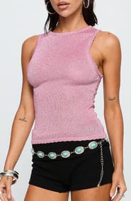 Princess Polly No Pretending Glitter Knit Tank