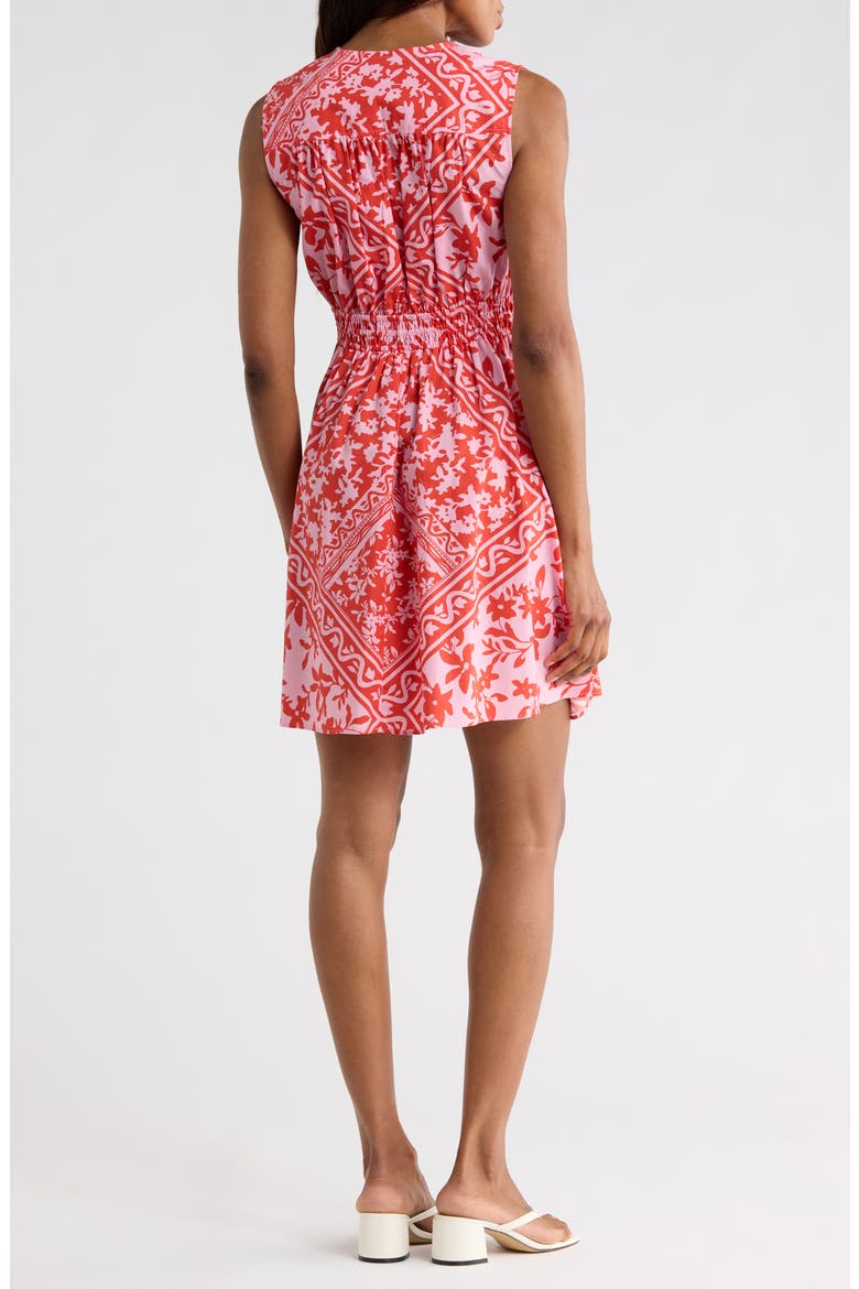 Nulla Front Twist Minidress, Alternate, color, PINK TILE