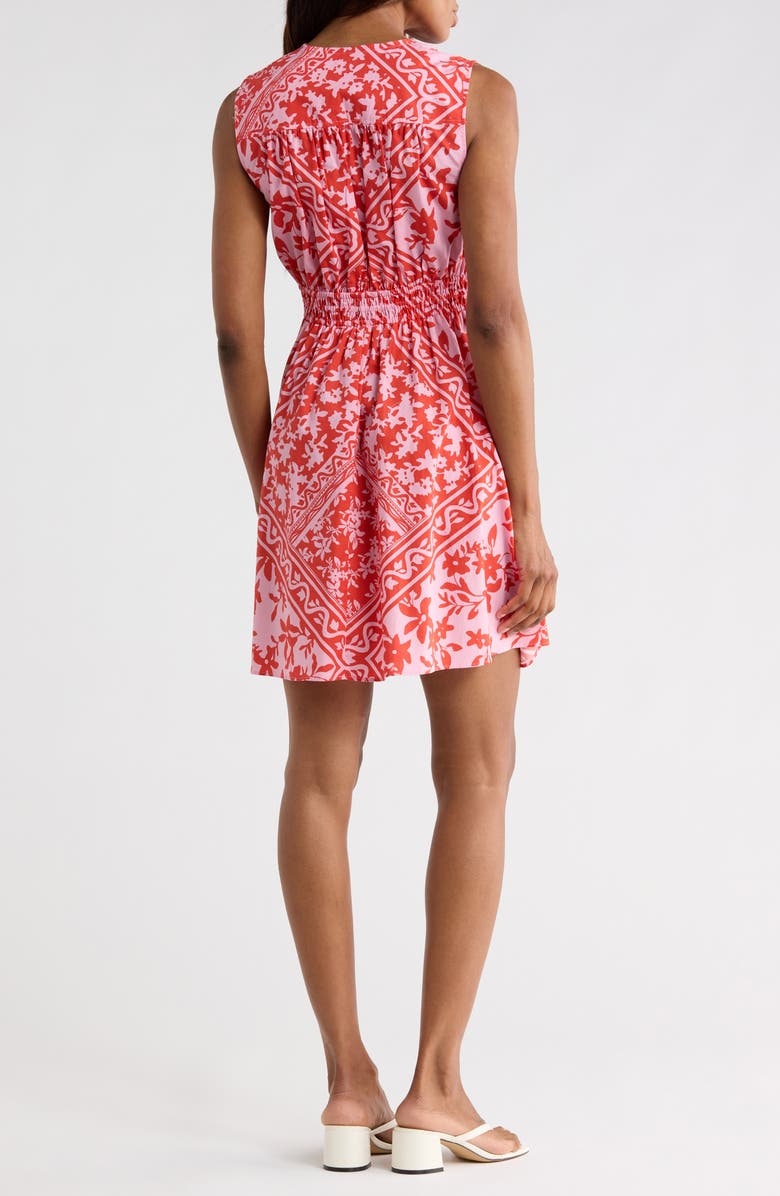 Derek Lam 10 Crosby Nulla Front Twist Minidress, Alternate, color, Pink Tile