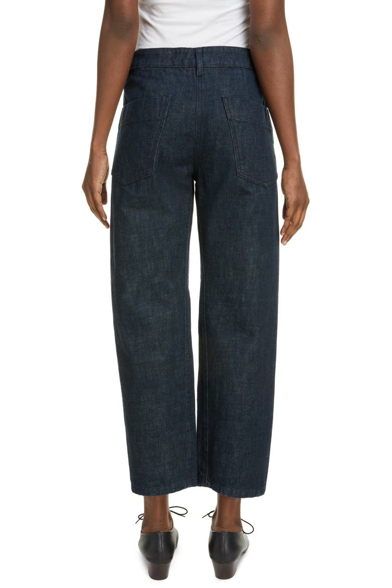 High Waist Twist Crop Jeans, Alternate, color, DENIM INDIGO 760