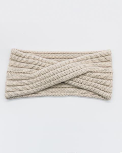Cashmere chunky ribbed headband