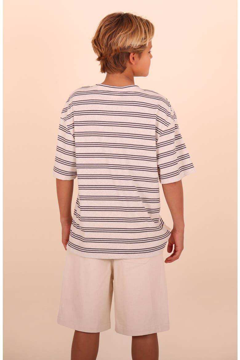 Kids' Ribbed Striped T-Shirt, Alternate, color, MULTI