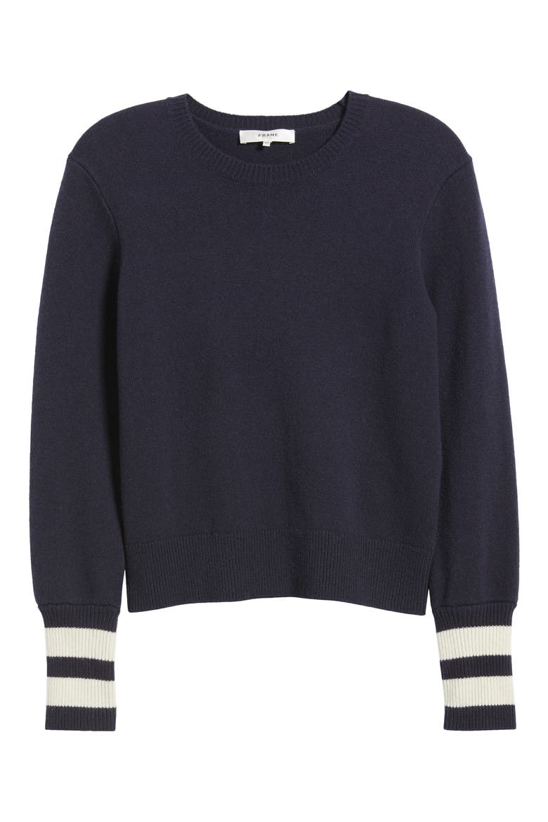 The Club Cashmere Blend Sweater, Alternate, color, NAVY MULTI
