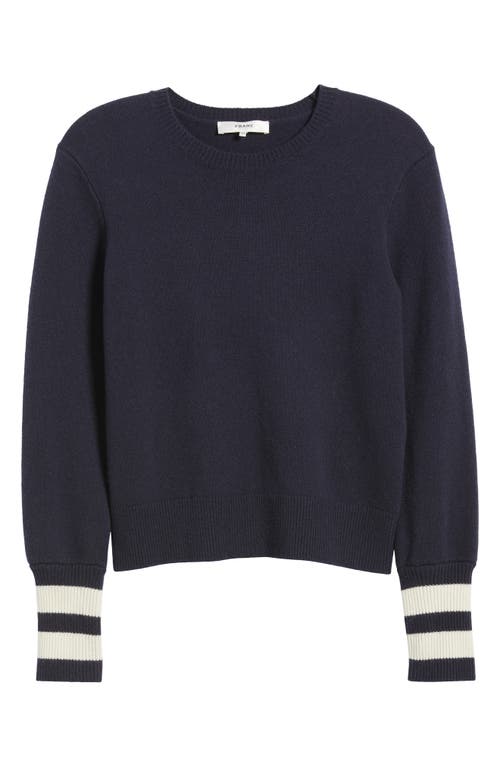Frame The Club Cashmere Blend Sweater In Navy Multi
