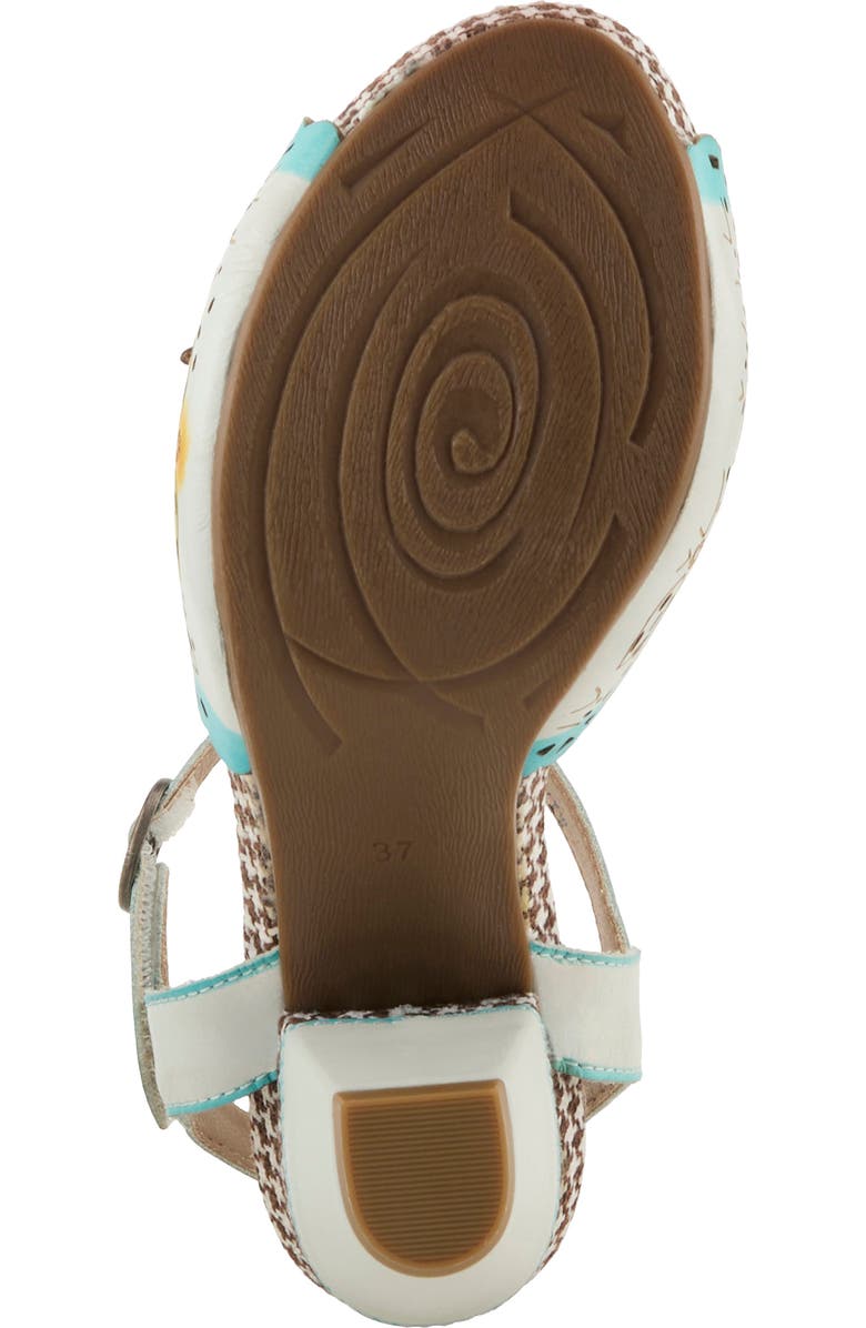 L'Artiste by Spring Step Miabella Ankle Strap Platform Sandal, Alternate, color, White Multi